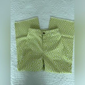 BILLABONG CHECKERED WIDE LEG JEANS